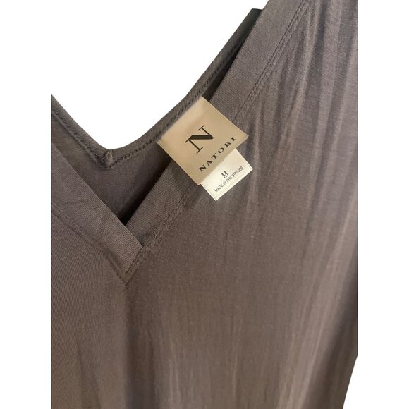 Natori long gray dress sleeping gown loungewear women’s sz M modal blend - Picture 2 of 8